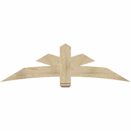 Ekena Millwork Alberta Rough Sawn Timber Gable Bracket, Douglas Fir, 72"W x 21"H x 4"D x 6"F, 7/12 Pitch GBW072X21X0406ALB00RDF